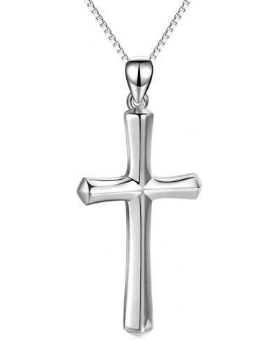 Cross Necklace Sterling Silver Religious Cross Pendant Necklace Birthday Christmas Jewelry Gifts for Women Girls Unisex $35.6...