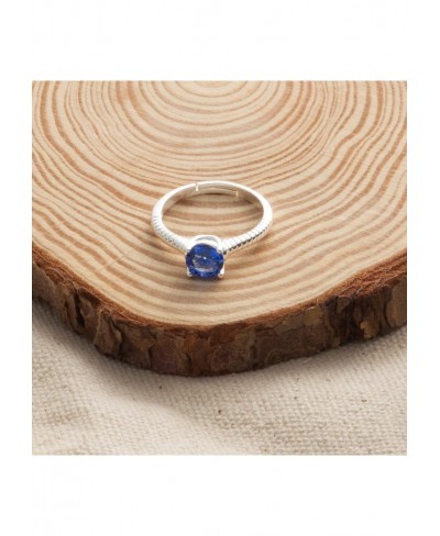 September (Sapphire) Adjustable Birthstone Ring Created with Crystals $16.56 Statement