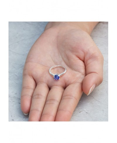 September (Sapphire) Adjustable Birthstone Ring Created with Crystals $16.56 Statement