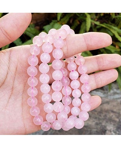 Rose Agate stone beads Bracelet $19.62 Stretch