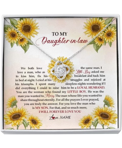 Personalized To My Daughter In Law Necklace from Mother In Law I Will Forever Love You Daughter In Law Jewelry Birthday Weddi...