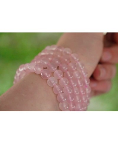 Rose Agate stone beads Bracelet $19.62 Stretch