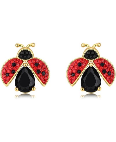 Lovely Cute Ladybug Stud Earring with Austrian Crystals and Cubic Zirconia for Women Teen Girl Kid Fashion Jewelry $28.43 Stud