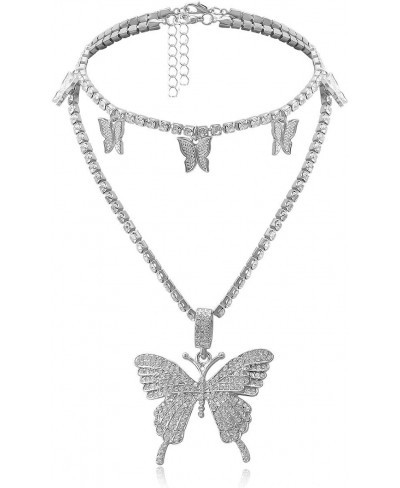 Dainty Gold Butterfly Necklace Chain for Women Butterfly Necklaces Choker Jewelry for Teen Girls $9.40 Pendant Necklaces