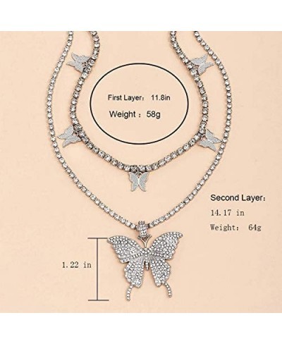 Dainty Gold Butterfly Necklace Chain for Women Butterfly Necklaces Choker Jewelry for Teen Girls $9.40 Pendant Necklaces