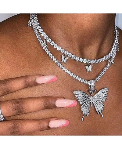 Dainty Gold Butterfly Necklace Chain for Women Butterfly Necklaces Choker Jewelry for Teen Girls $9.40 Pendant Necklaces