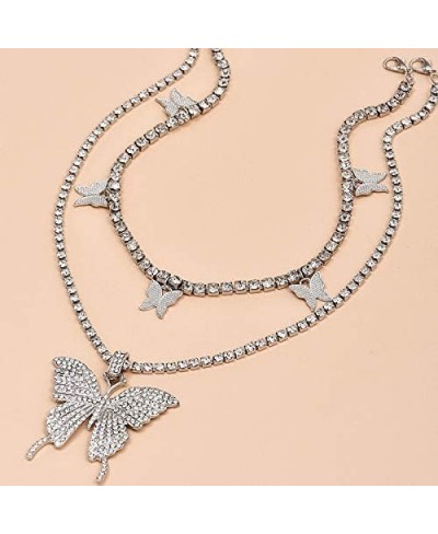 Dainty Gold Butterfly Necklace Chain for Women Butterfly Necklaces Choker Jewelry for Teen Girls $9.40 Pendant Necklaces