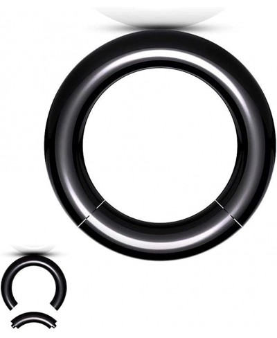 Pair Black Acrylic Segment Rings Captive Bead Body Jewelry $9.66 Piercing Jewelry