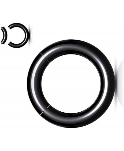 Pair Black Acrylic Segment Rings Captive Bead Body Jewelry $9.66 Piercing Jewelry