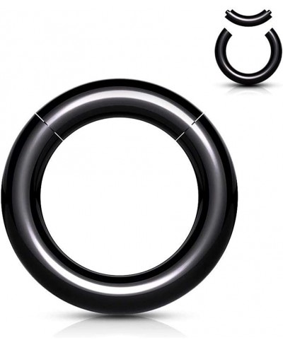 Pair Black Acrylic Segment Rings Captive Bead Body Jewelry $9.66 Piercing Jewelry