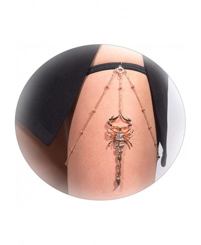 Pearl Leg Chain Jewelry for Women Thigh Chain Boho Body Chain Snake Pendant Body Jewelry for Girls (Scorpion Leg Chain) $14.7...