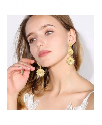 Dangling Earrings for Women Gold Snake Dangle Earrings Rhinestone Love Heart Filigree Leaf Sunflower Dangling Earrings Set fo...