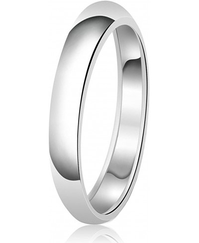 Sterling Silver Plain Dome Wedding Band for Men and Women Made In USA - Custom Text Personalized Ring 5mm Width Size 5-9 $21....