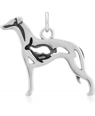 Sterling Silver Whippet Pendant w/Bunny in Body $29.59 Pendants & Coins