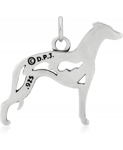 Sterling Silver Whippet Pendant w/Bunny in Body $29.59 Pendants & Coins