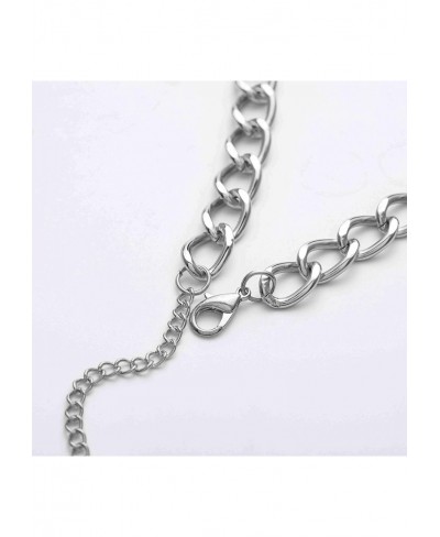 Layered Waist Chain Letters Rhinestone Belly Chains Fashion Crystal Body Jewelry for Women and Girls (Silver) $20.57 Body Chains