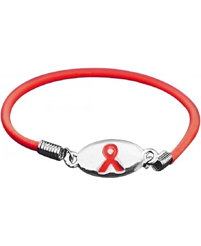 Red Ribbon Stretch Bracelets – Red Ribbon Bracelets for HIV AIDS Drug Prevention Heart Disease DUI Awareness and More – Fundr...