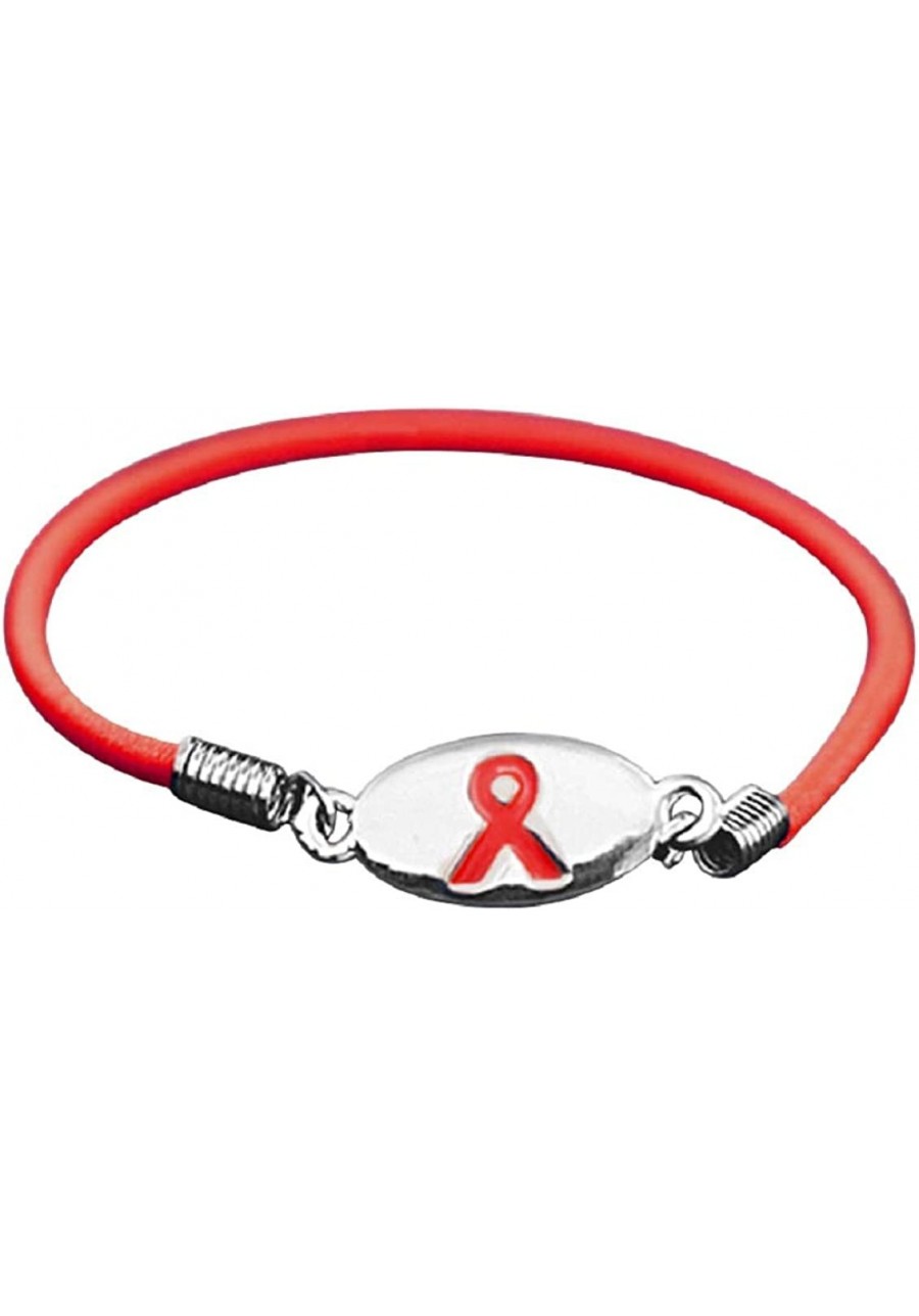 Red Ribbon Stretch Bracelets – Red Ribbon Bracelets for HIV AIDS Drug Prevention Heart Disease DUI Awareness and More – Fundr...