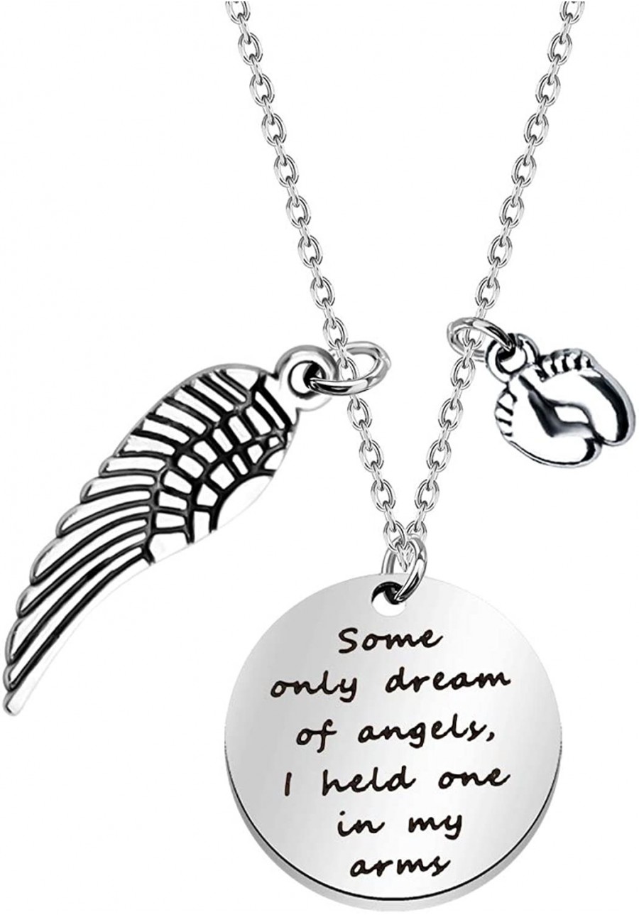 Pregnancy Loss Jewelry Some Only Dream of Angels I Hold One In My Arms Necklace Baby Memorial Gift in Memory of Loved One Bab...