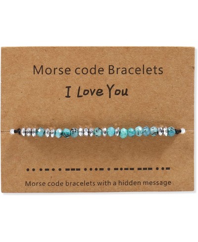 Inspiration Morse Code Bracelet Healing Bracelet Natural Stone Bead Bracelet Code Words Gifts For Daughters Sisters Moms Gran...