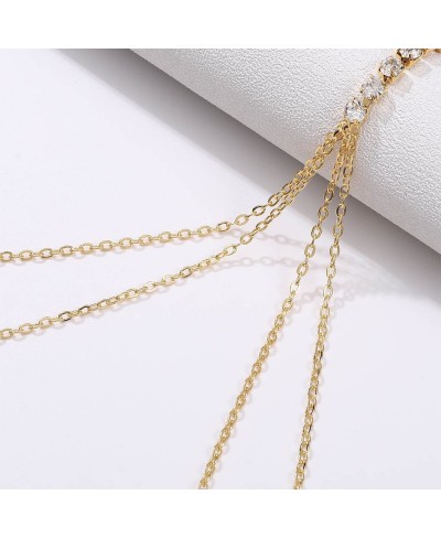 Boho Rhinestone Bra Chain Love Body Chains Rave Cheat Chain Nightclub Body Jewelry Accessories for Women and Girls $9.81 Body...