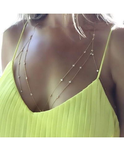 Layer Crystal Body Chain Rhinestone Bra Beach Bikini Chains Harness Chain Party Nightclub Body Accessories Jewelry for Women ...