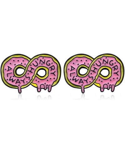 Always Hungry Donut Lapel Pin 2 Piece Set Doughnut Enamel Brooch Pins Accessories Badge Gifts $18.82 Brooches & Pins