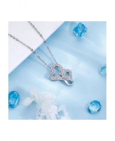 Gifts Necklaces for Women Girls White Gold Plated Infinite Heart Necklace with Cubic Zirconia Pendant for Grandma Aunt Stepmo...