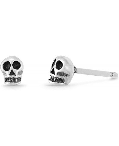 Sterling Silver Skull Stud Earrings $14.35 Stud