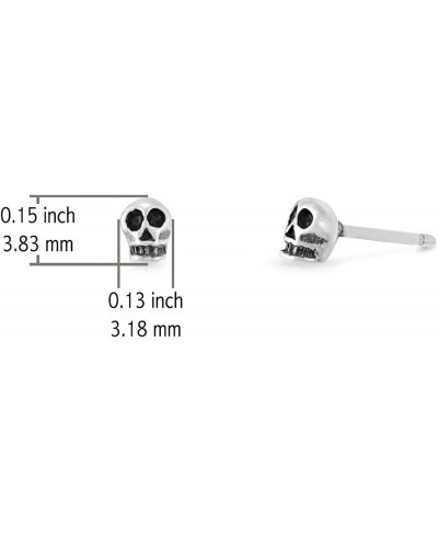 Sterling Silver Skull Stud Earrings $14.35 Stud