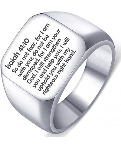 Mens Womens Isaiah 41 - 10 Stainless Steel Religious Christian Wedding Ring Band $7.89 Bands