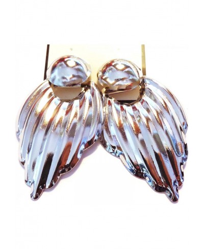 Clip-on Earrings Angle Wing Dangle Gold or Silver Tone Hoop Clip Earrings $13.59 Clip-Ons