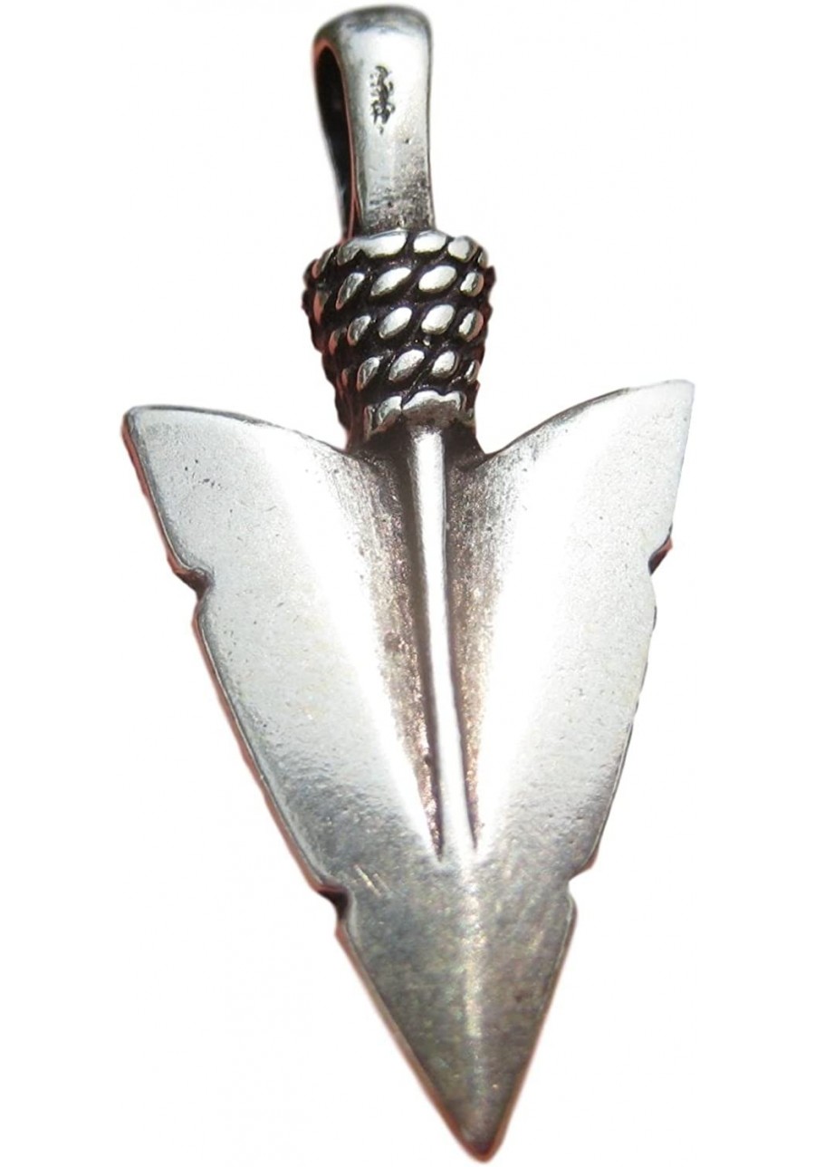 925 Silver Indian Arrowhead Spear Pendant Necklace Jewelry Art A20 $31.55 Pendants & Coins