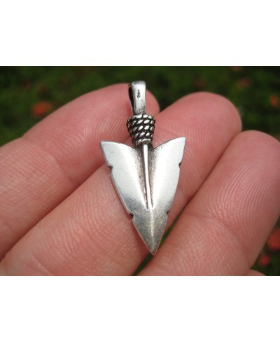 925 Silver Indian Arrowhead Spear Pendant Necklace Jewelry Art A20 $31.55 Pendants & Coins