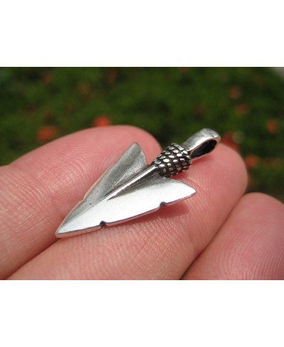 925 Silver Indian Arrowhead Spear Pendant Necklace Jewelry Art A20 $31.55 Pendants & Coins