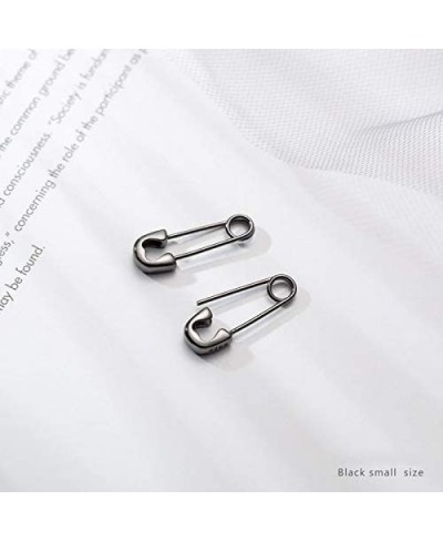 S925 Silver Simple Paper Clip Earrings Stylish Punk Goth Safety Pin Earrings $11.33 Clip-Ons