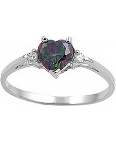 Sterling Silver Heart Ring with CZ Stone $14.12 Promise Rings