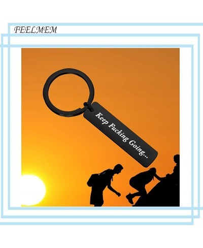 Inspirational Keep Fucking Going Keychain Arrows Charm Recovery Jewelry $13.79 Pendants & Coins