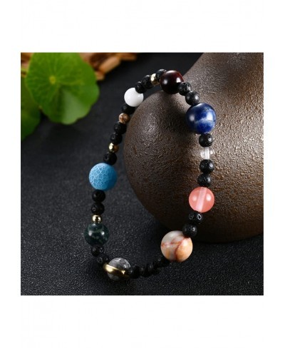 Planet Bracelet Solar System Universe Galaxy Bracelet Handmade Natural Stone Bead Bracelet String Adjustable Astronomy Gifts ...