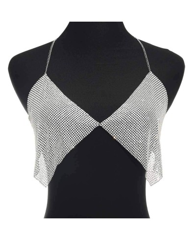 Crystal Vest Crop top Bra Body Chain Rhinestone Bra Beach Bikini Chains Backless Body Harness Party Nightclub Body Accessorie...