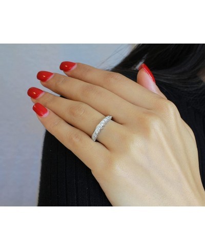 Clear Cubic Zirconia Journey Tiara Ring 925 Sterling Silver (Comes in Colors) $12.65 Statement