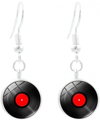 Vinyl Record Earrings 1950's/80's Retro Music Earrings DJ Earrings Stud Jewelry $8.80 Stud