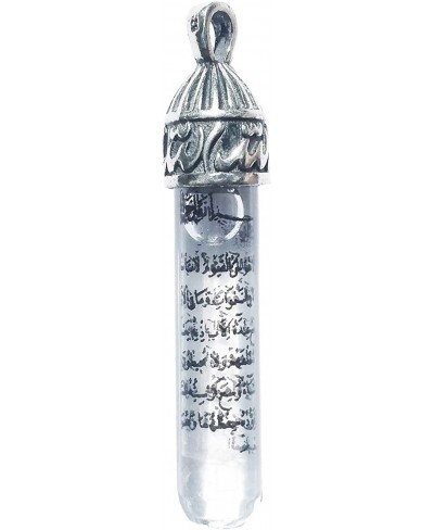 Sterling Silver Clear Allah Capped Zamzam Water Ayatul-kursi Vial Islamic Pendant $27.08 Pendants & Coins