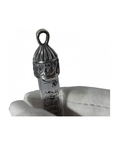 Sterling Silver Clear Allah Capped Zamzam Water Ayatul-kursi Vial Islamic Pendant $27.08 Pendants & Coins