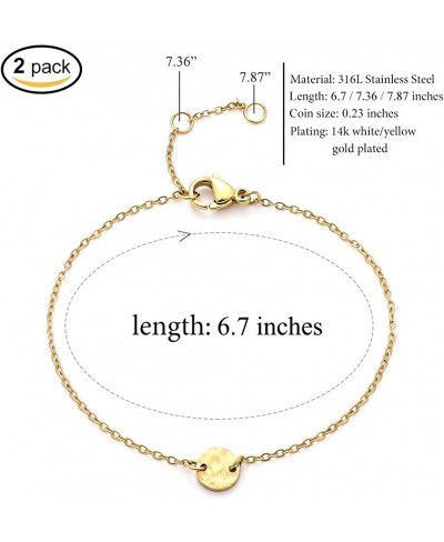 16K Gold Plated 316L Stainless Steel Dainty Karma Bar Sisters Quotes Inspirational Bracelets for Girls 2/3 $13.74 Bangle