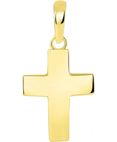 Solid 14k Yellow Gold Plain Petite Cross Charm Pendant $48.75 Pendants & Coins