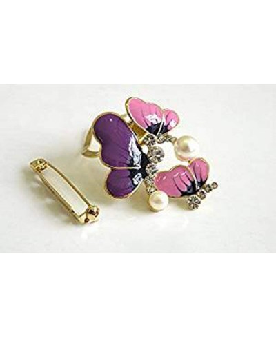 Pin Scarf Ring & Brooch Use Only Quality Water Crystal & Pearl-Gold Metallic with Rhinestone. $11.51 Brooches & Pins