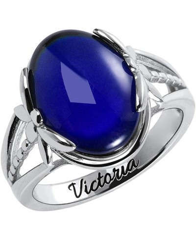 Vintage Magic Color Changing Mood Ring In Sterling Silver 925 Personalized Inside Engraving Gifts For Women $27.65 Statement