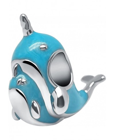 Ocean Dolphin Animal Bead Charms for Pandora Bracelets Mother Baby Charms Bead $13.57 Charms & Charm Bracelets