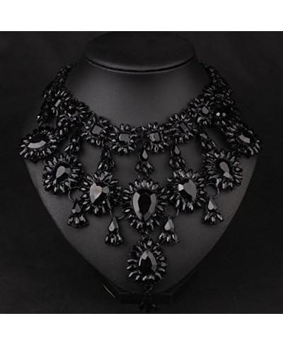 Women's Multi-Color Crystal Statement Chokers Necklace Pendant Jewelry for Girls $16.02 Jewelry Sets